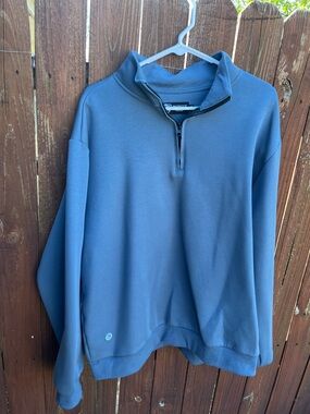 Unbranded Men's Slate Blue Quarter-Zip Sweatshirt